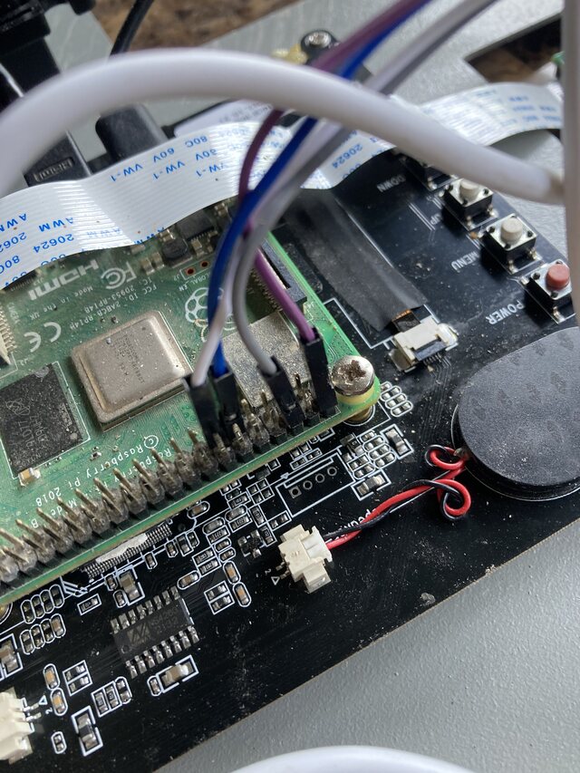 Raspberry Pi electronics inside