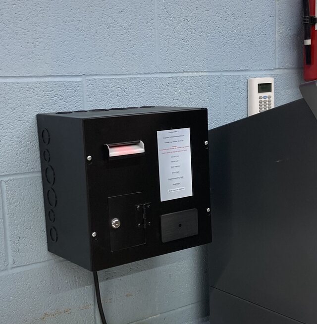 Dogecoin ATM installed on a wall